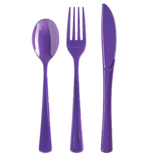 Main image of Purple Cutlery Combo Pack - 24 Ct.