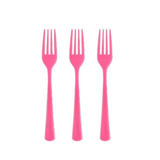 Heavy Duty Cerise Plastic Forks - 50 Ct.