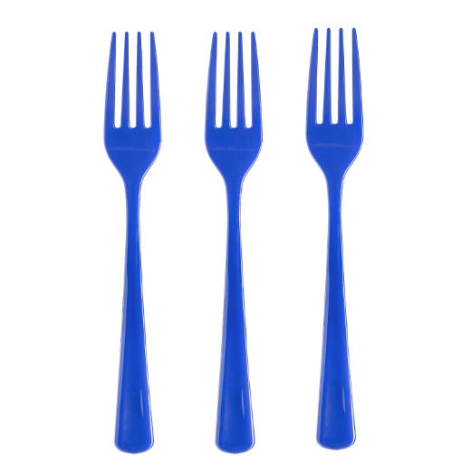 Main image of Plastic Forks Dark Blue - 1200 ct.