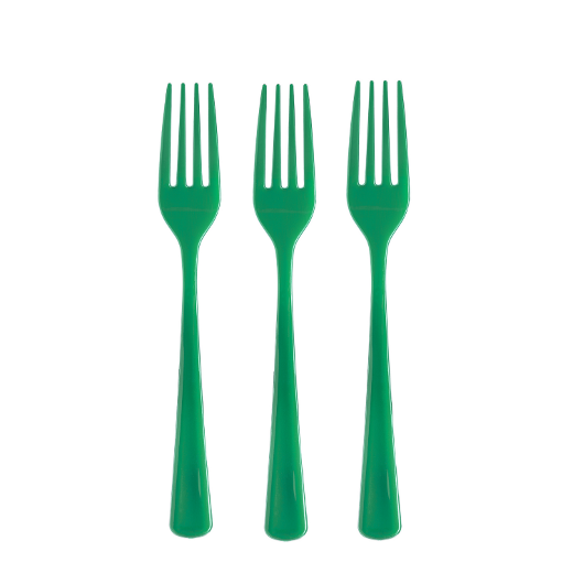 Main image of Plastic Forks Emerald Green - 1200 ct.