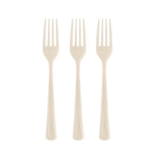 Main image of Plastic Forks Ivory - 1200 ct.