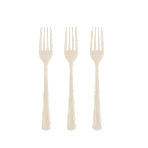 Main image of Heavy Duty Ivory Plastic Forks - 50 Ct.