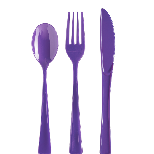 Alternate image of Plastic Forks Purple - 1200 ct.
