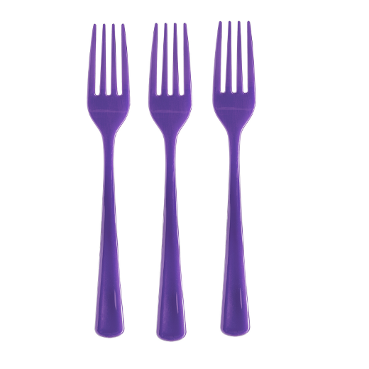 Main image of Plastic Forks Purple - 1200 ct.