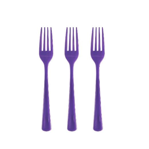 Main image of Heavy Duty Purple Plastic Forks - 50 Ct.