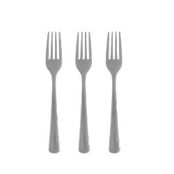 Heavy Duty Silver Plastic Forks - 50 Ct.