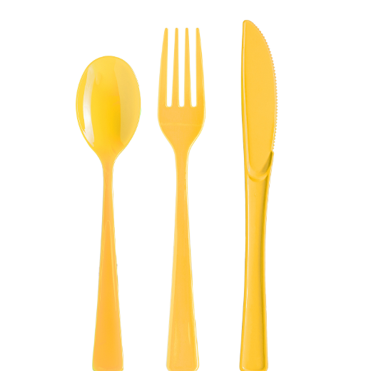 Alternate image of Plastic Forks Yellow - 1200 ct.