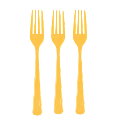 Main image of Plastic Forks Yellow - 1200 ct.