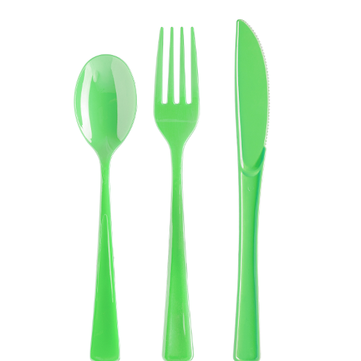 Alternate image of Plastic Forks Lime Green - 1200 ct.