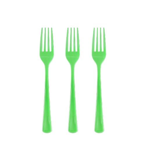 Main image of Heavy Duty Lime Green Plastic Forks - 50 Ct.