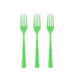 Heavy Duty Lime Green Plastic Forks - 50 Ct.