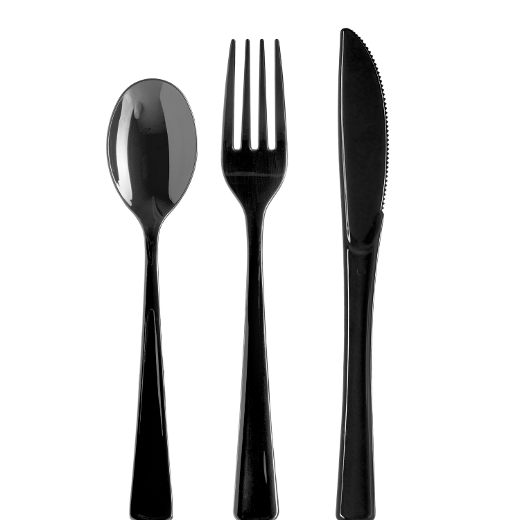 Alternate image of Plastic Spoons Black - 1200 ct.