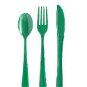 Plastic Spoons Emerald Green - 1200 ct.