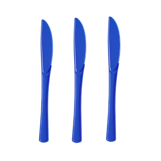 Main image of Plastic Knives Dark Blue - 1200 ct.