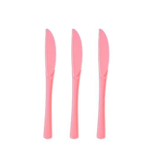 Heavy Duty Pink Plastic Knives - 50 Ct.