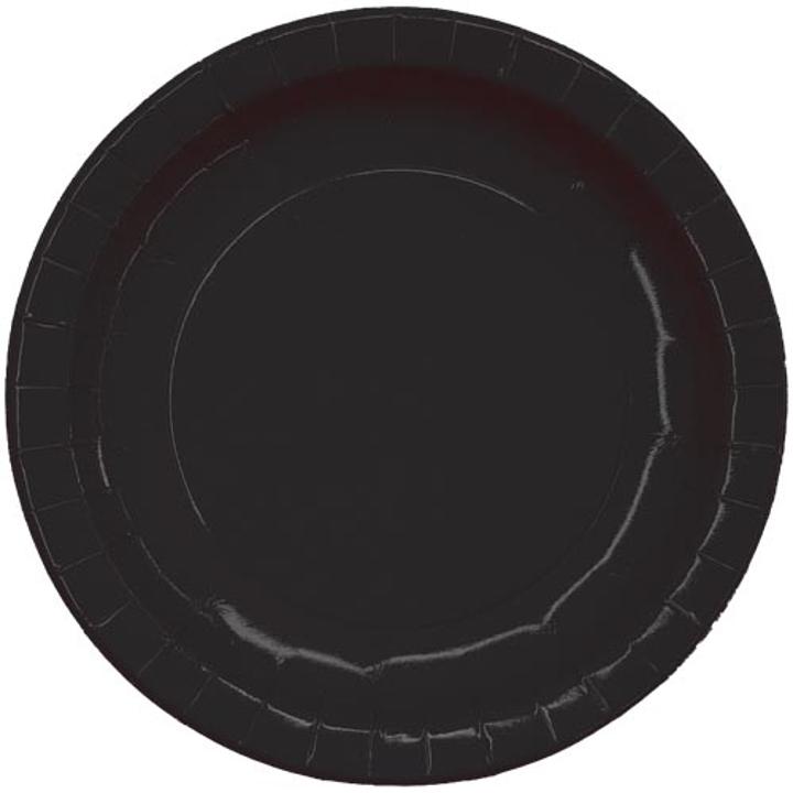 9in. Black paper plates (16)