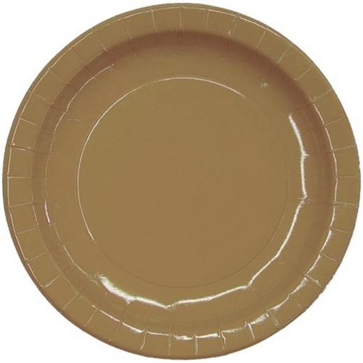 Alternate image of 9 In. Gold Paper Plates - 16 Ct.