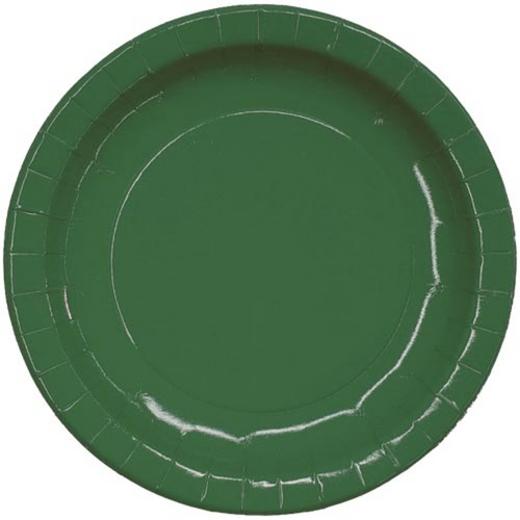 Main image of 7 In. Dark Green Paper Plates - 16 Ct.