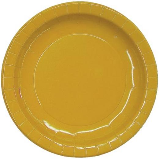 7 In. Yellow Paper Plates - 16 Ct.