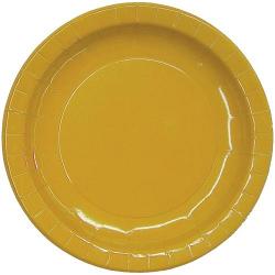 7 In. Yellow Paper Plates - 16 Ct.