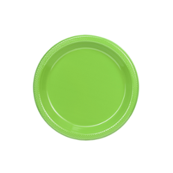 7 In. Lime Green Plastic Plates - 8 Ct.