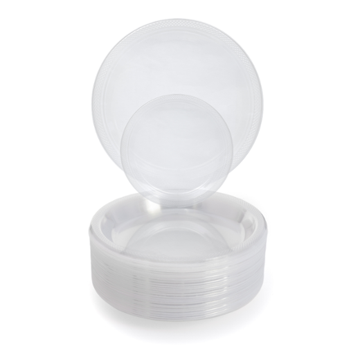Alternate image of 9 In. Clear Plastic Plates - 8 Ct.