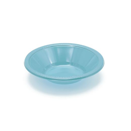 12 Oz. Light Blue Plastic Bowls - 8 Ct.