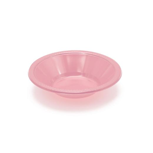 12 Oz. Pink Plastic Bowls - 8 Ct.
