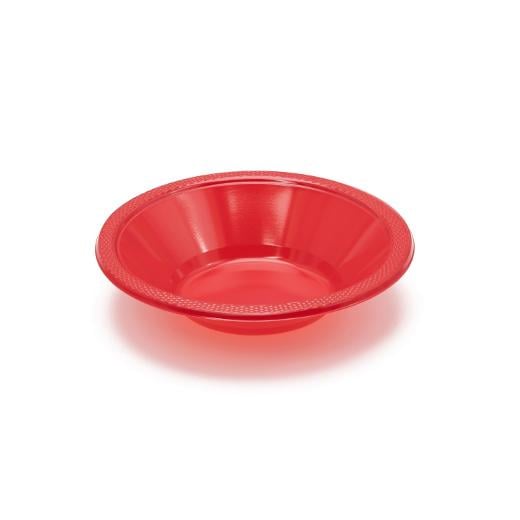 12 Oz. Red Plastic Bowls - 8 Ct.
