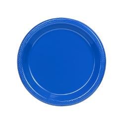 7 In. Dark Blue Plastic Plates - 50 Ct.