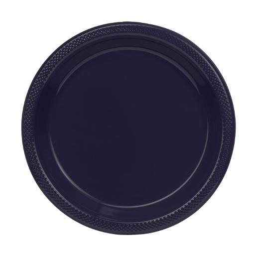 Main image of 7 In. Navy Plastic Plates - 50 Ct.