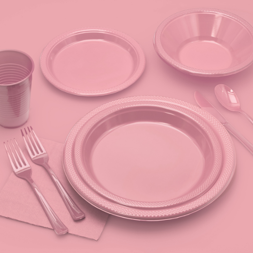 Alternate image of 7 In. Pink Plastic Plates - 50 Ct.