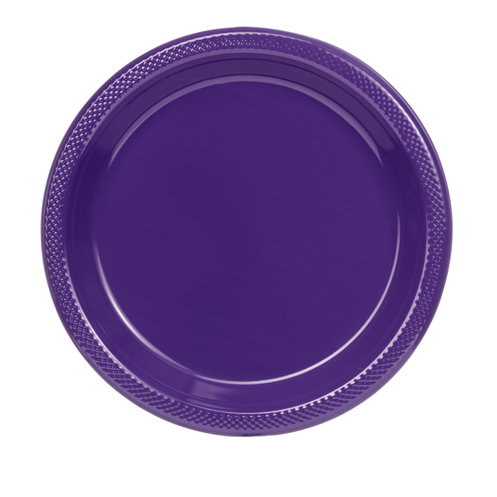 7in. Plastic Plates 50 ct. Purple - 600 ct.