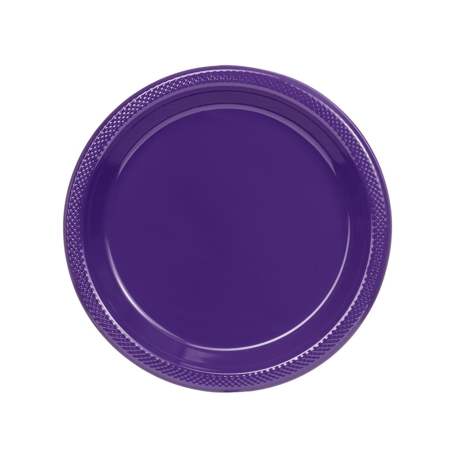Purple Party Theme 50~9 Dinner Paper Plates 100 Count Square Purple Paper Plates 50~7 Dessert Paper Plates 