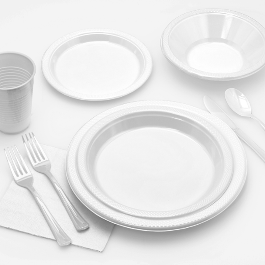 Alternate image of 7 In. White Plastic Plates - 50 Ct.