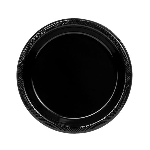 Main image of 9in. Plastic Plates 50 ct. Black - 600 ct.