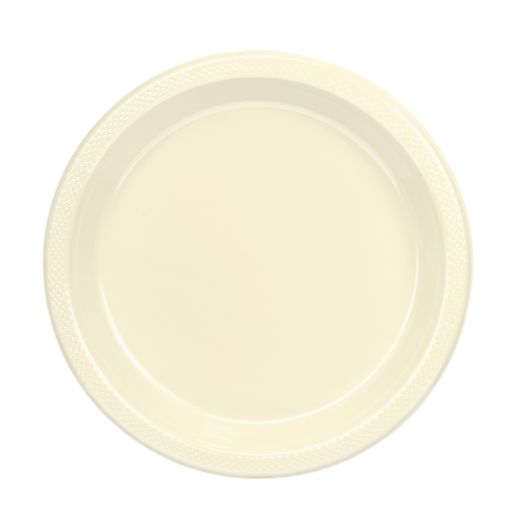 Main image of 9in. Plastic Plates 50 ct. Ivory - 600 ct.