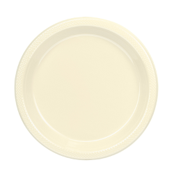 9in. Plastic Plates 50 ct. Ivory - 600 ct.