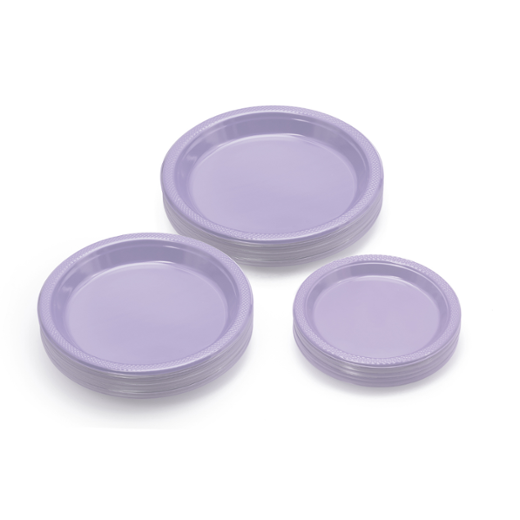 Alternate image of 9 In. Lavender Plastic Plates - 50 Ct.