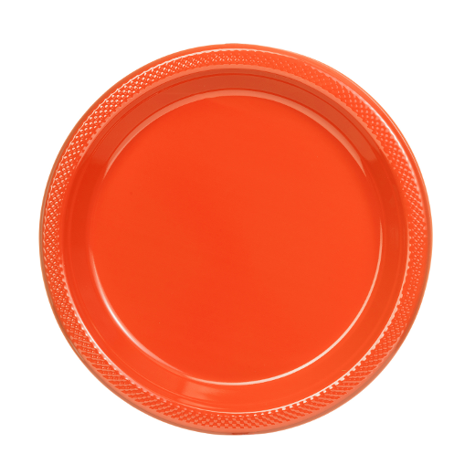 Main image of 9in. Plastic Plates 50 ct. Orange - 600 ct.