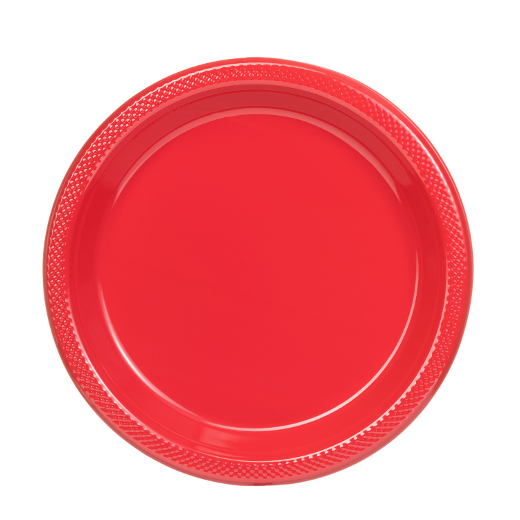 Main image of 9in. Plastic Plates 50 ct. Red - 600 ct.