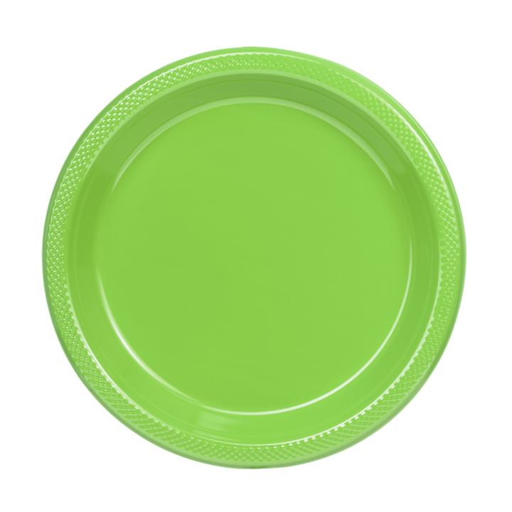 9in. Plastic Plates 50 ct. Lime Green - 600 ct.