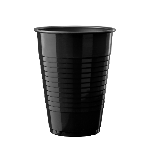 Main image of 12 oz. Plastic Cups Black - 600 ct.