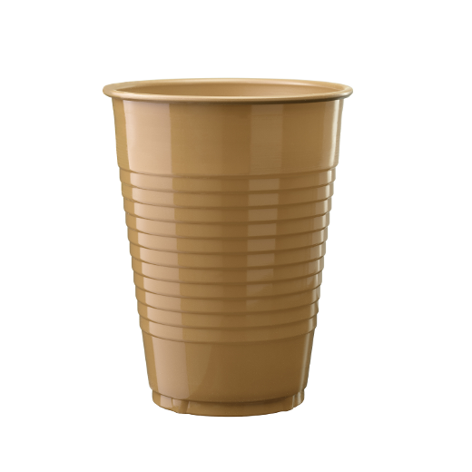 Main image of 12 oz. Plastic Cups Gold - 600 ct.