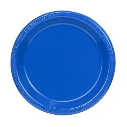 10 In. Dark Blue Plastic Plates - 50 Ct.