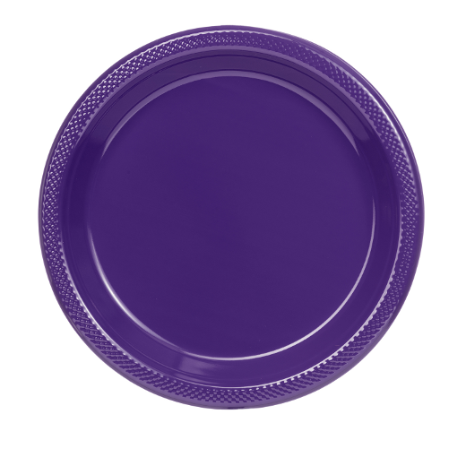 Main image of 10in. Plastic Plates Purple - 600 ct.
