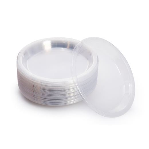 Alternate image of 10 In. Clear Plastic Plates - 50 Ct.