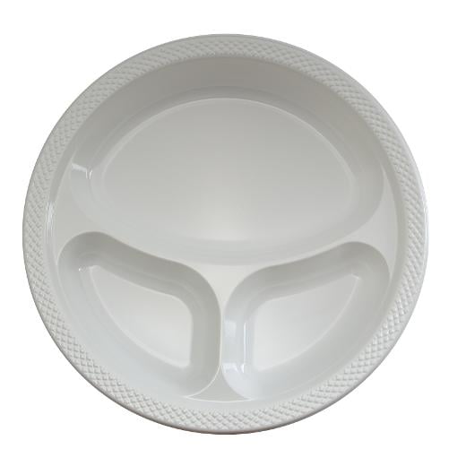 Main image of 10in. Round White Compartment Plates