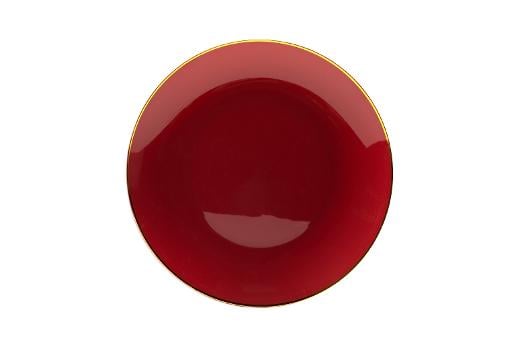 Main image of 10 inch. Burgundy Classic Design Plates - 10 Ct.