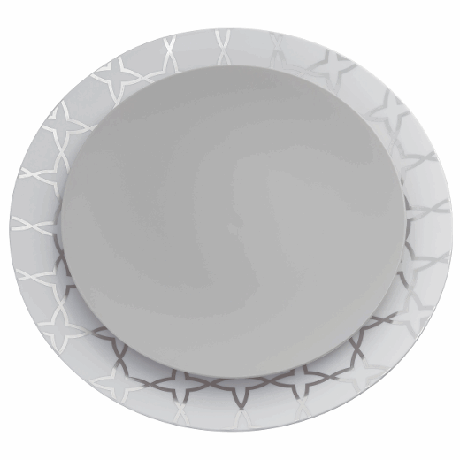 Alternate image of 10 In. Geo Design Plastic Plates - 10 Ct.